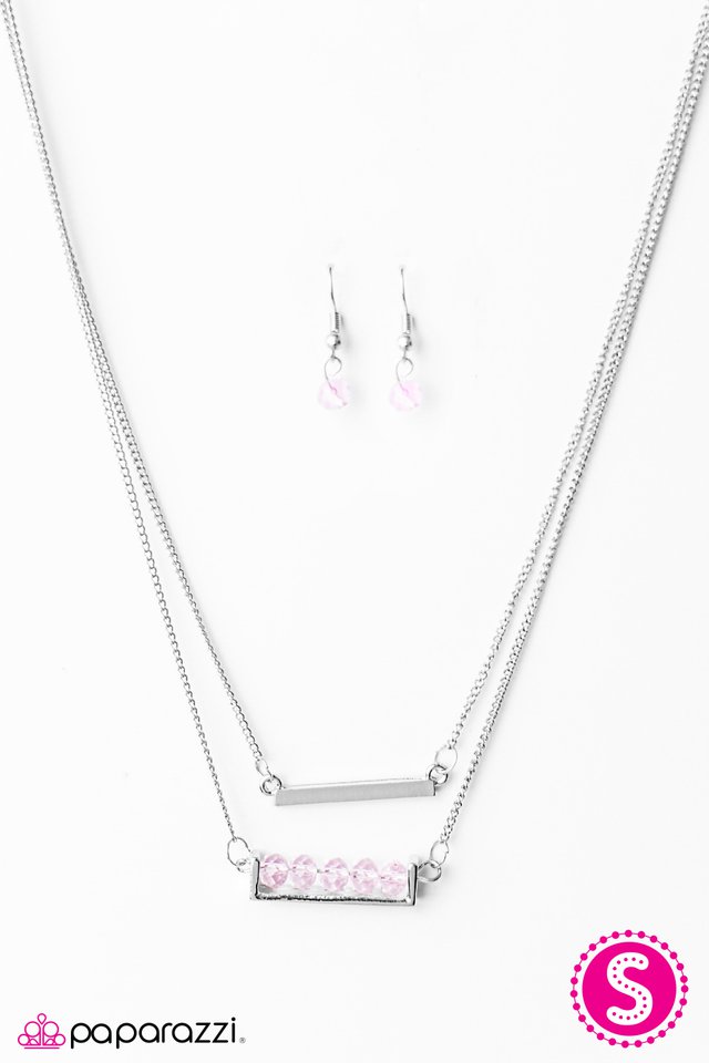 Paparazzi ♥ Crystal Gazing - Pink ♥ Necklace