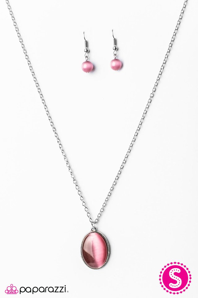 Paparazzi ♥ MOON Swings - Pink ♥ Necklace