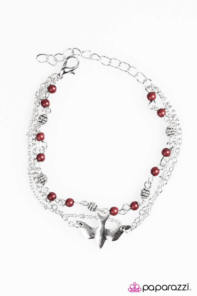 Paparazzi ♥ Learning to Fly - Red ♥ Bracelet