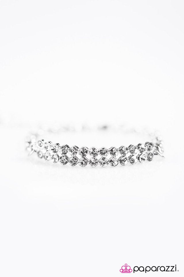 Paparazzi ♥ All Bravado - White ♥ Bracelet