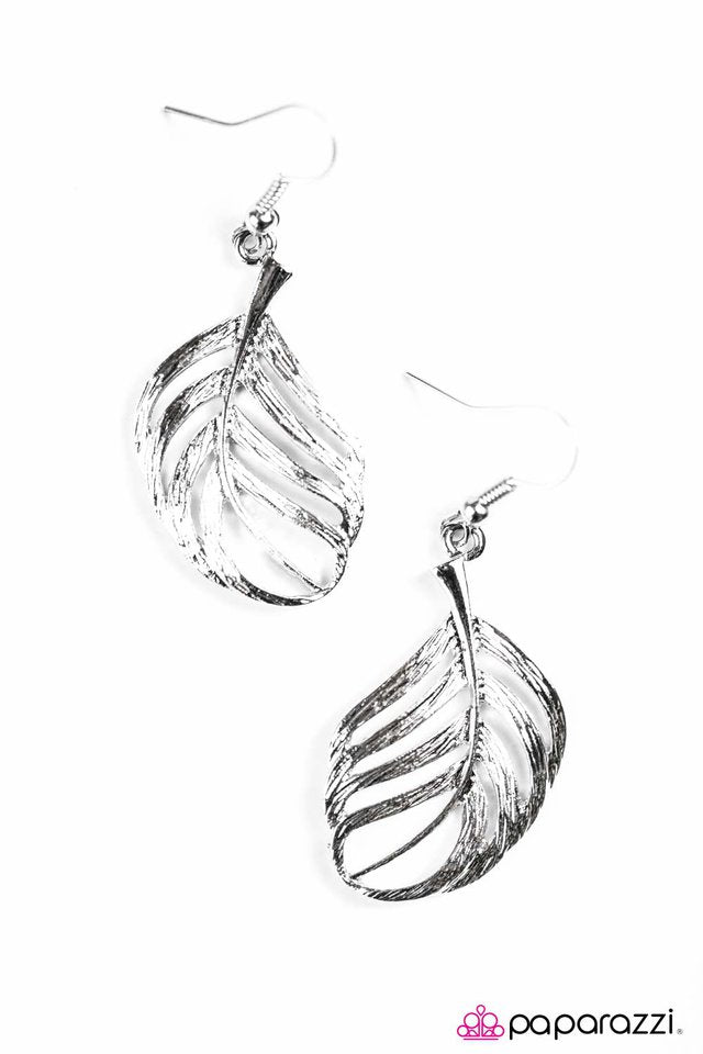 Paparazzi ♥ Let There Be FLIGHT! - Silver ♥ Earrings