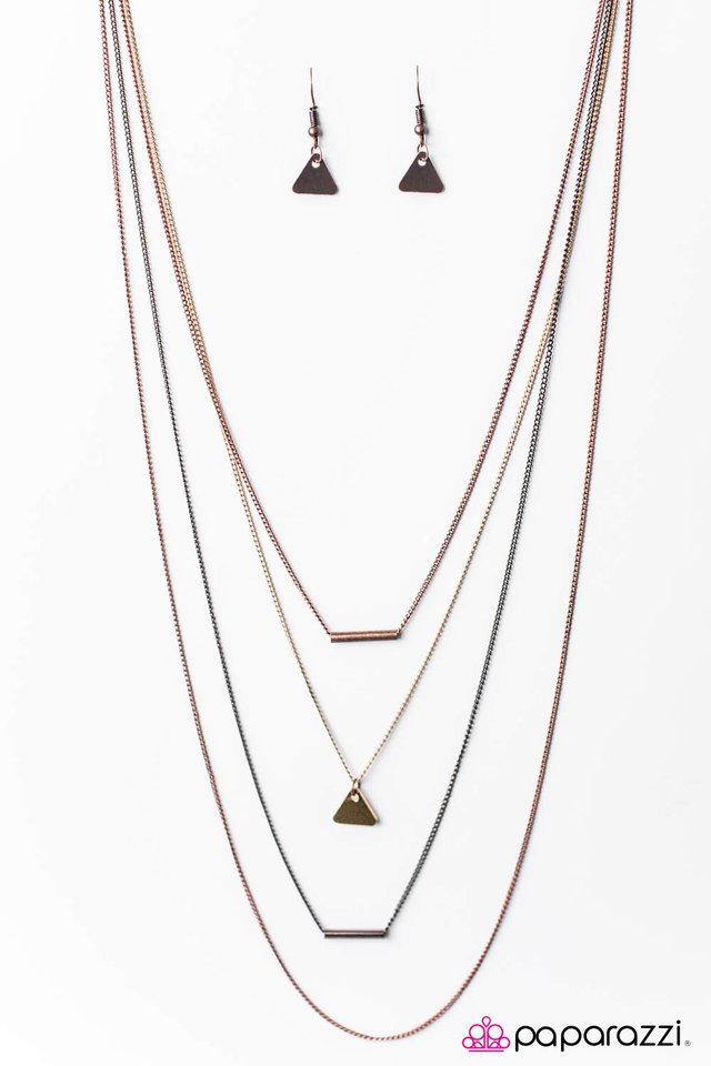 Paparazzi ♥ Just TRI and Stop Me! - Copper ♥ Necklace