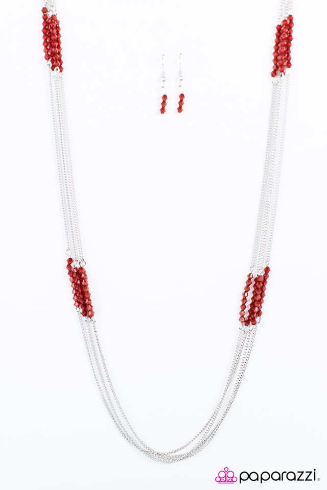 Paparazzi ♥ Catching Fire - Red ♥ Necklace