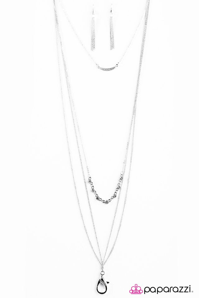 Paparazzi ♥ Nocturnal By Nature - White ♥ Lanyard