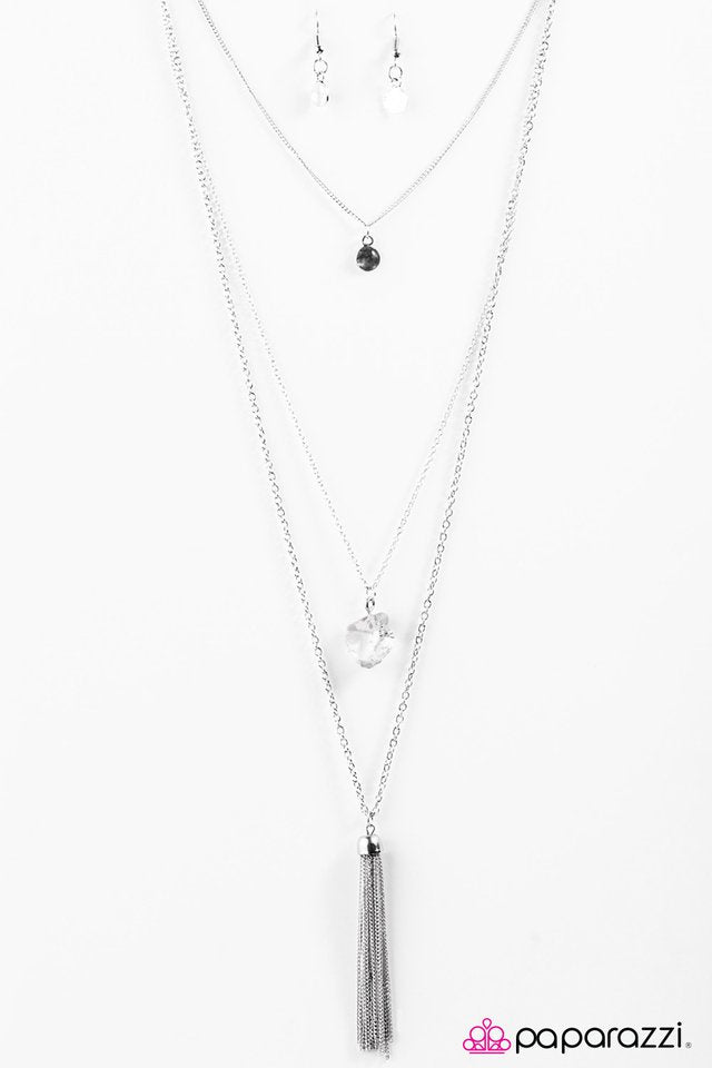 Paparazzi ♥ Your Future Looks Bright - White ♥ Necklace