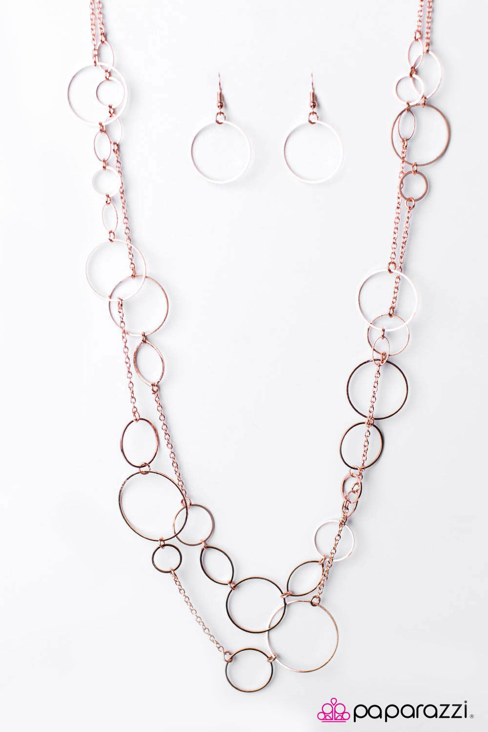 Paparazzi ♥ This Party Is HOOP-ing! - Copper ♥ Necklace