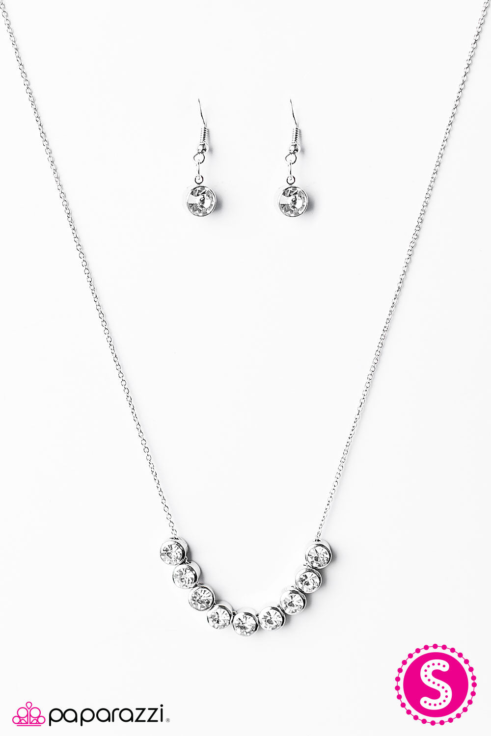 Paparazzi ♥ City Skyline - White ♥ Necklace