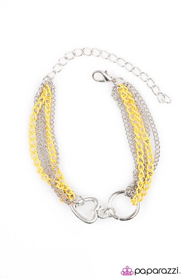 Paparazzi ♥ Heart Candy - Yellow ♥ Bracelet