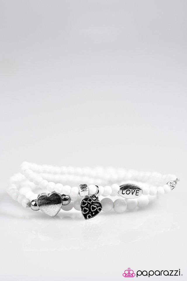 Paparazzi ♥ You Are Loved - White ♥ Bracelet