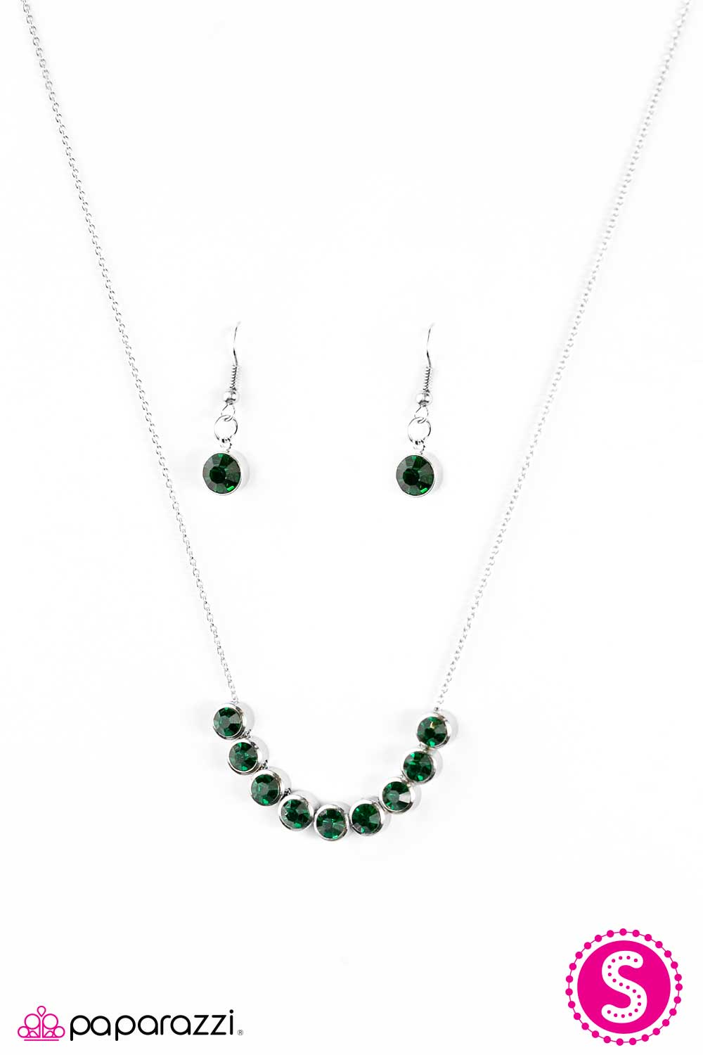 Paparazzi ♥ City Skyline - Green ♥ Necklace