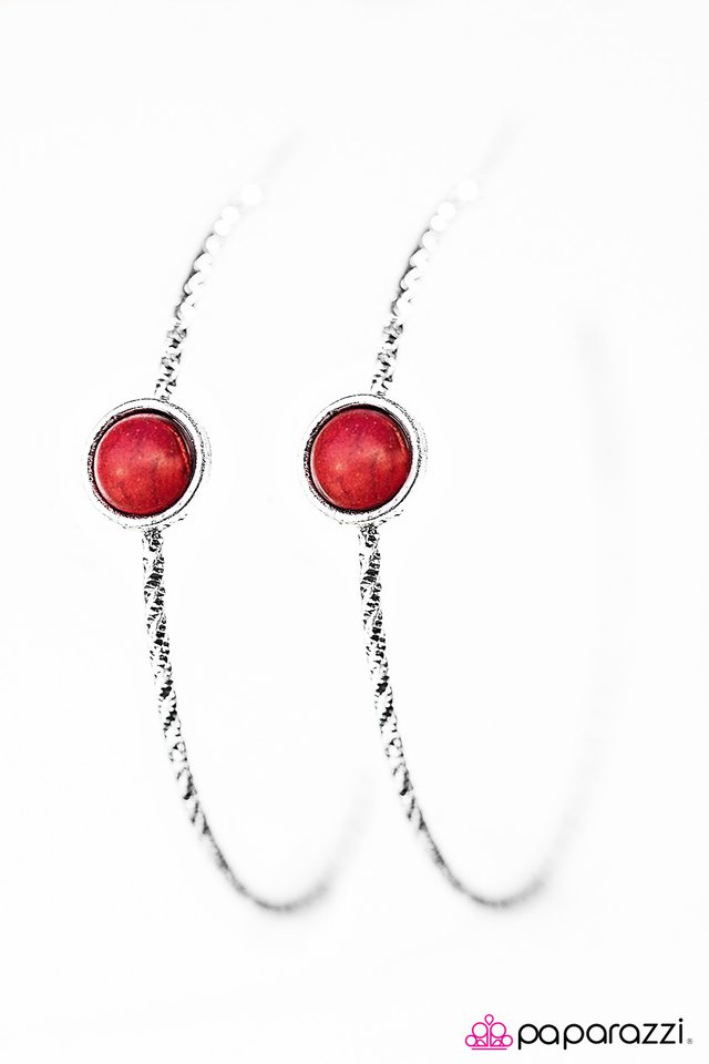 Paparazzi ♥ Treasure Seeker - Red ♥ Earrings