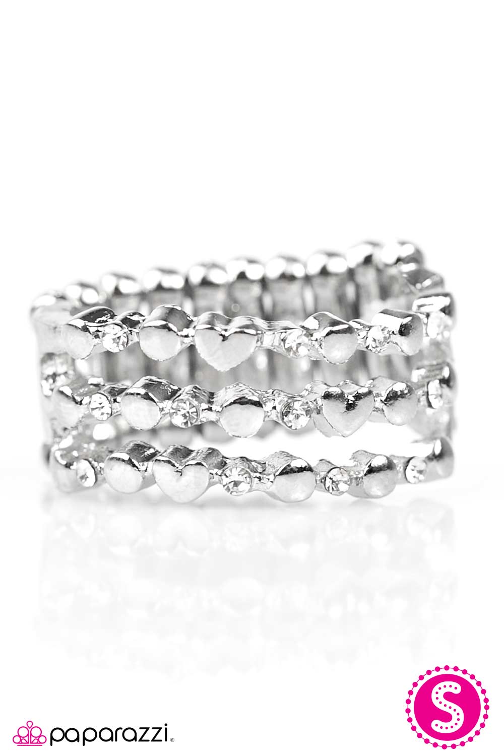 Paparazzi ♥ Happy Hearts - White ♥ Ring