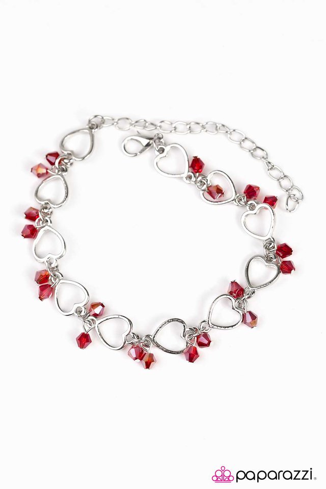 Paparazzi ♥ Tender Hearts - Red ♥ Bracelet