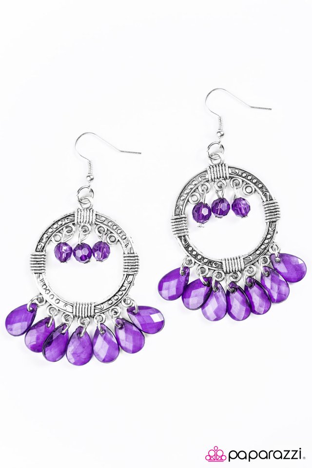 Paparazzi ♥ Cha-Cha-Cha - Purple ♥ Earrings