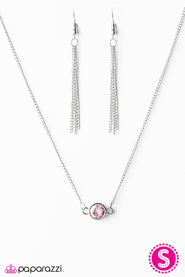 Paparazzi ♥ Diamonds Speak Louder Than Words - Pink ♥ Necklace