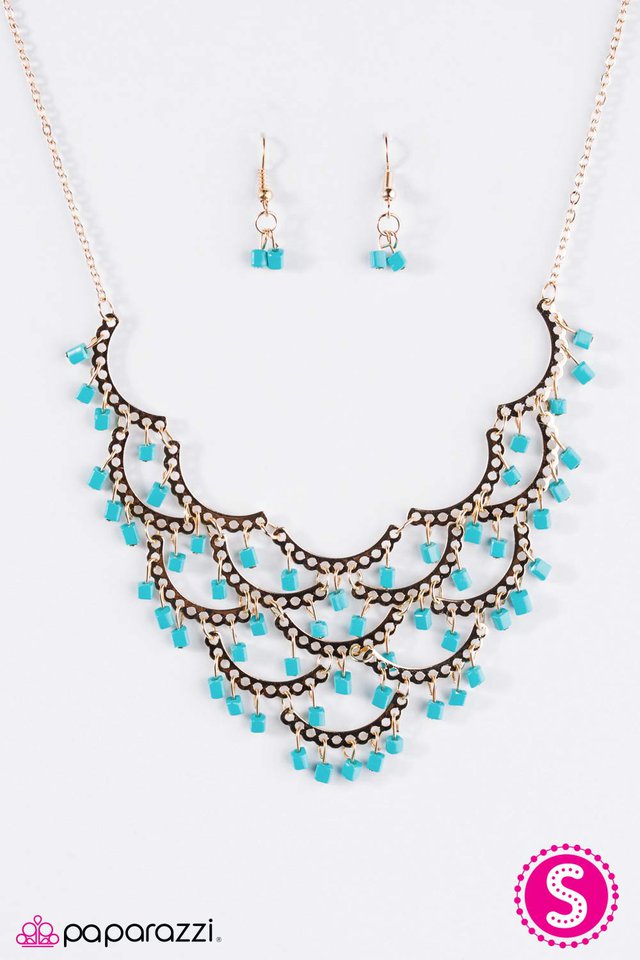 Paparazzi ♥ BLOCK Beauty - Blue ♥ Necklace
