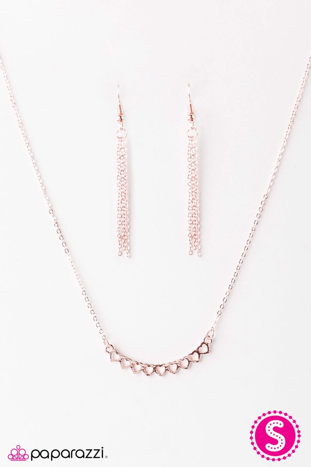 Paparazzi ♥ First Crush - Rose Gold ♥ Necklace