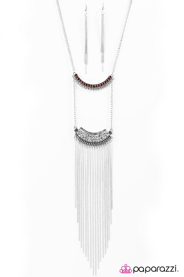 Paparazzi ♥ World Class Wonder - Red ♥ Necklace