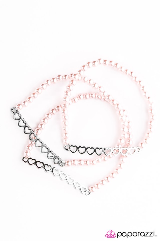 Paparazzi ♥ Love Charms - Pink ♥ Bracelet