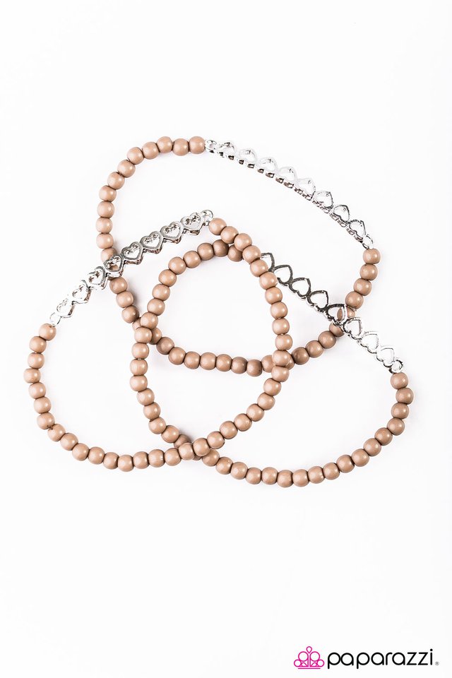 Paparazzi ♥ Love Charms - Brown ♥ Bracelet