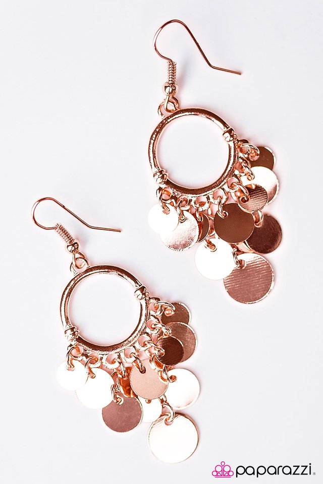 Paparazzi ♥ Sparkling Tide - Copper ♥ Earrings