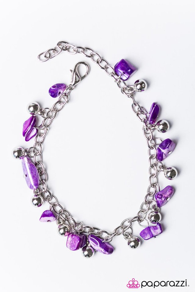 Paparazzi ♥ Rainbow Rock - Purple ♥ Bracelet