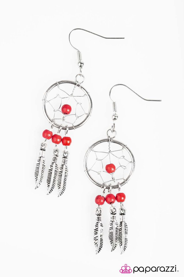 Paparazzi ♥ Desert Daze - Red ♥ Earrings