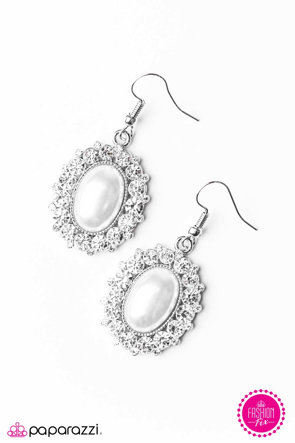 Paparazzi ♥ Call Me Cinderella - White ♥ Earrings