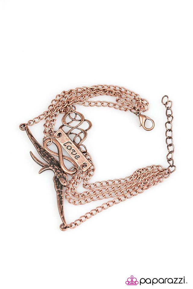 Paparazzi ♥ Then Love Swooped In - Copper ♥ Bracelet