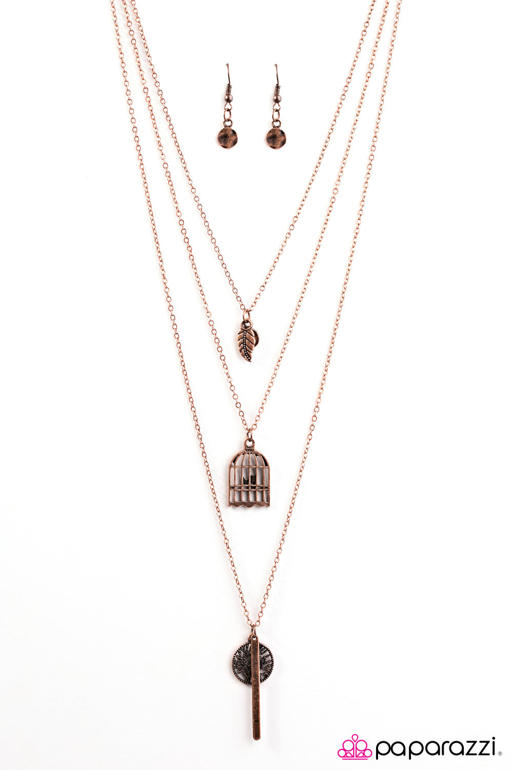 Paparazzi ♥ I Know Why The Caged Bird Sings - Copper ♥ Necklace
