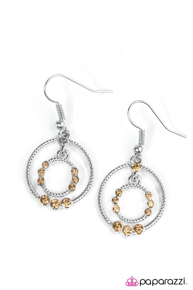 Paparazzi ♥ On The Bubble - Brown ♥ Earrings