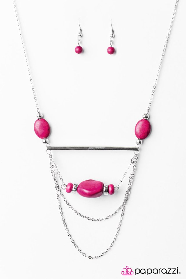 Paparazzi ♥ Creek Couture - Pink ♥ Necklace