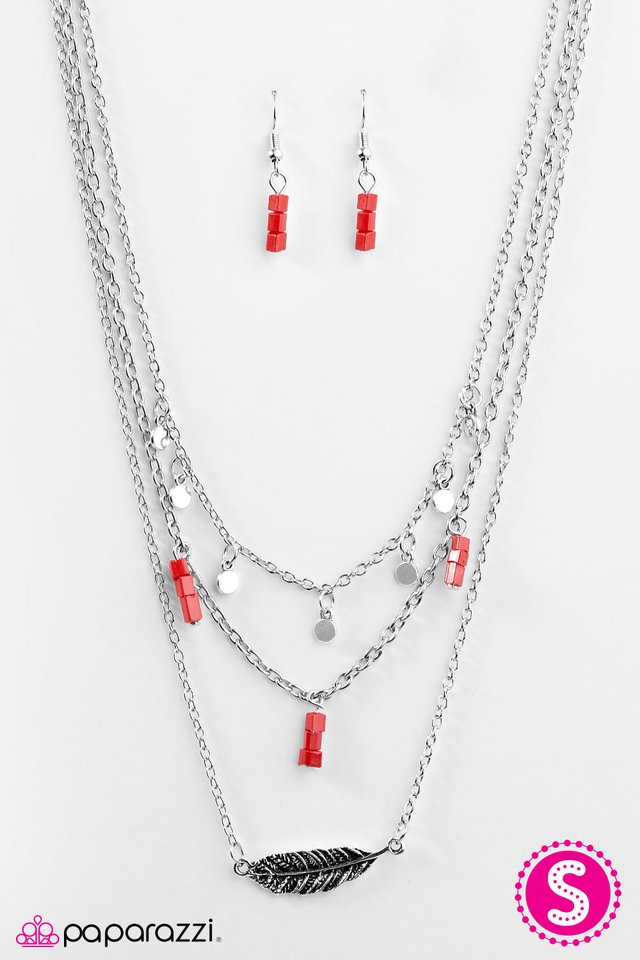 Paparazzi ♥ Fly Time - Red ♥ Necklace
