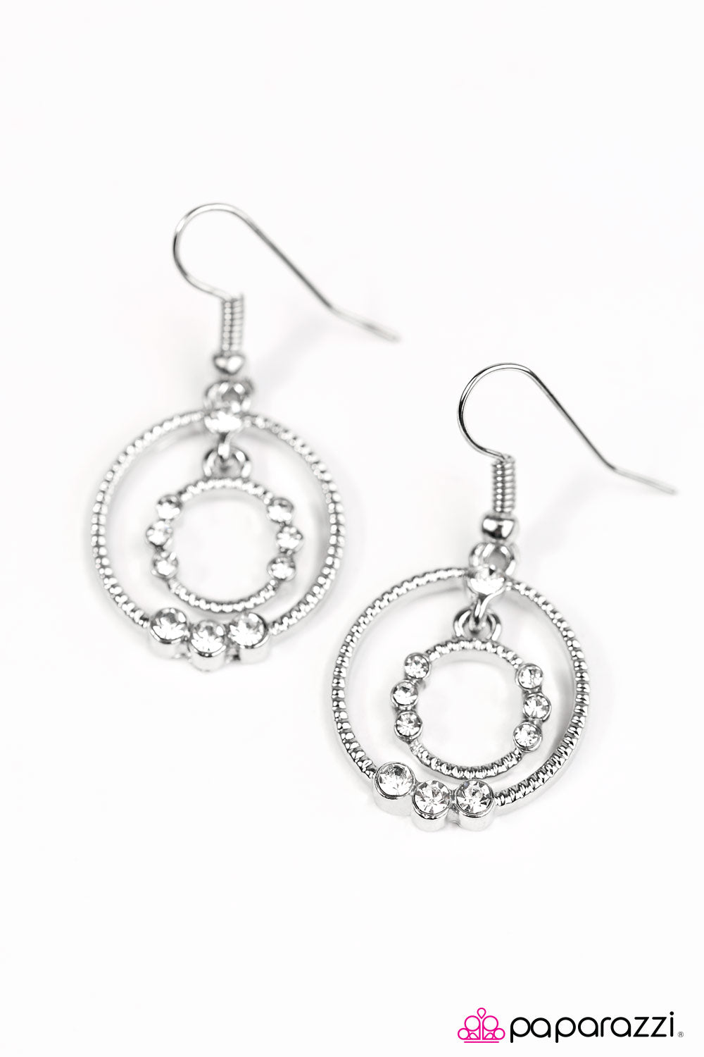 Paparazzi ♥ On The Bubble - White ♥ Earrings