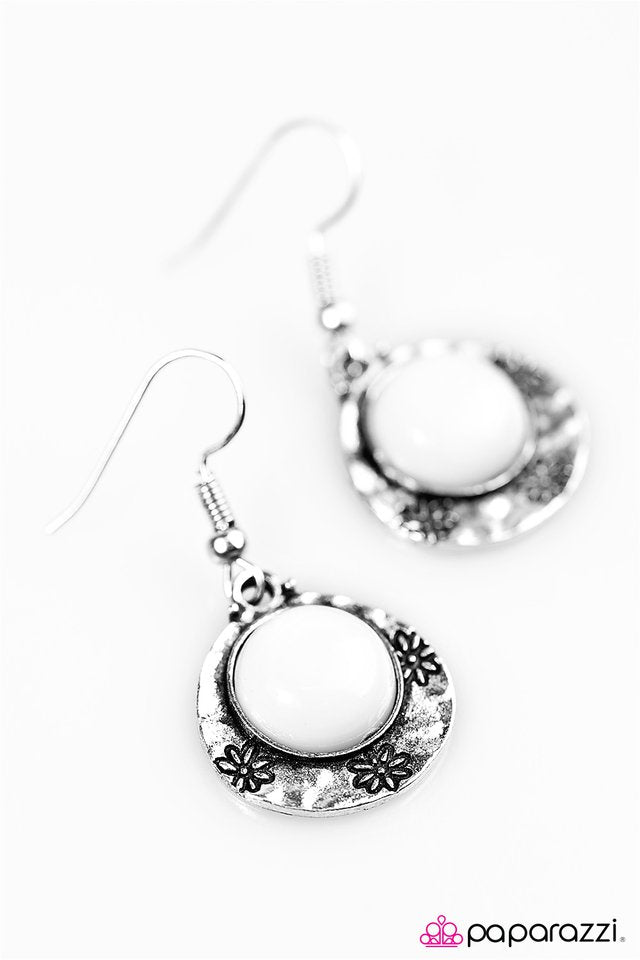 Paparazzi ♥ Bring the Good Times - White ♥ Earrings