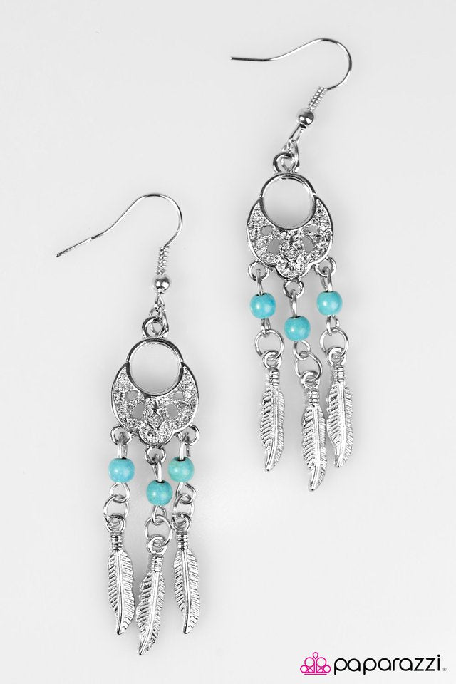 Paparazzi ♥ Dakota Dreams - Blue ♥ Earrings