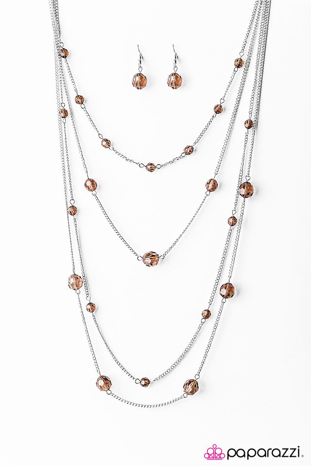 Paparazzi ♥ Sparkling Intentions - Brown ♥ Necklace