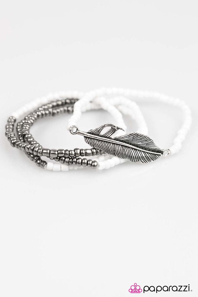 Paparazzi ♥ Thunderbird - White ♥ Bracelet