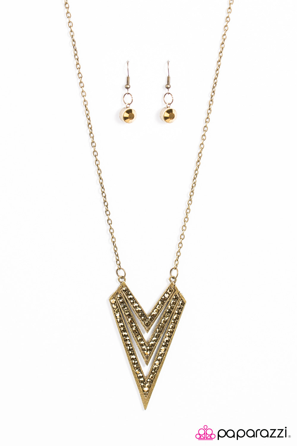 Paparazzi ♥ When Lightning Strikes - Brass ♥ Necklace