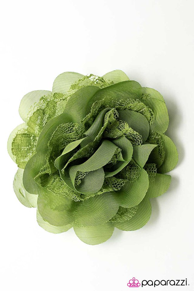 Paparazzi ♥ Setting the Tone - Green ♥ Hair Clip