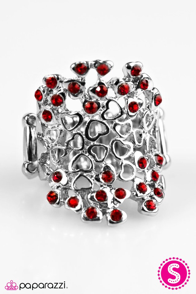 Paparazzi ♥ Heart Happenstance - Red ♥ Ring