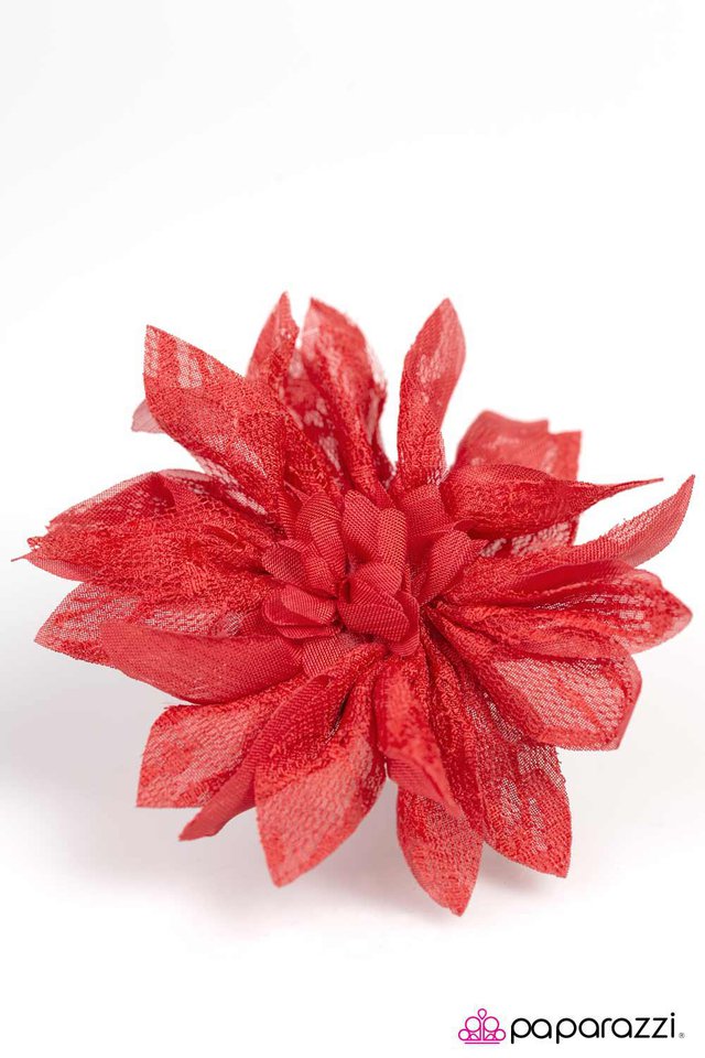 Paparazzi ♥ Standing BLOOM Only - Red ♥ Hair Clip
