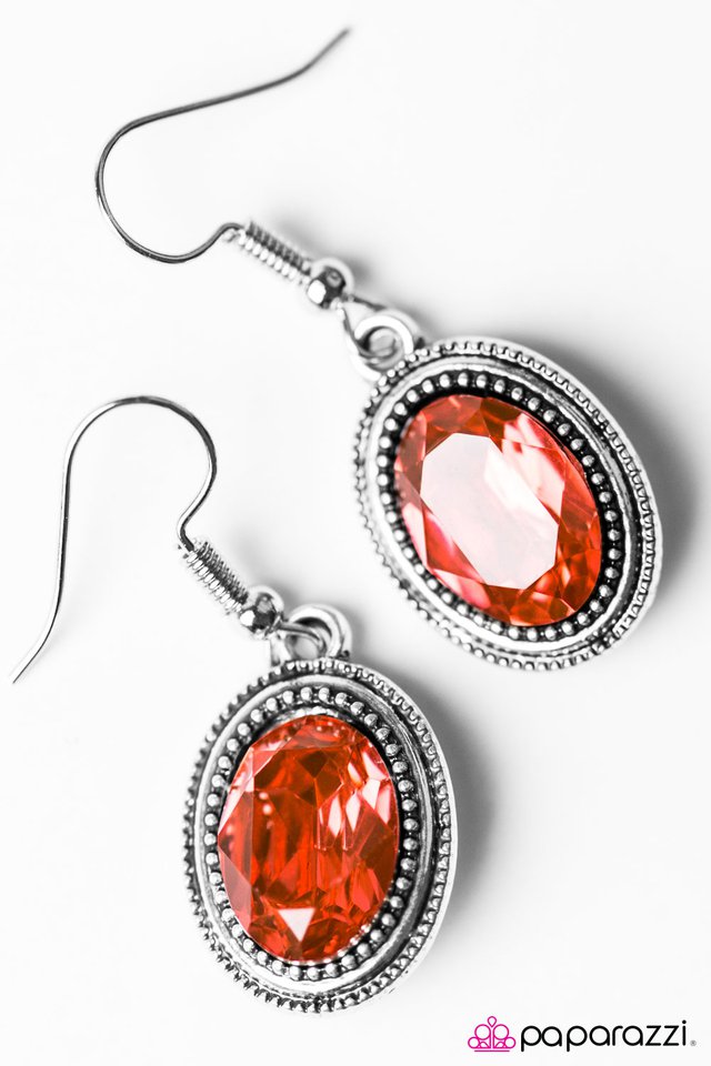 Paparazzi ♥ Galactic Glam - Orange ♥ Earrings