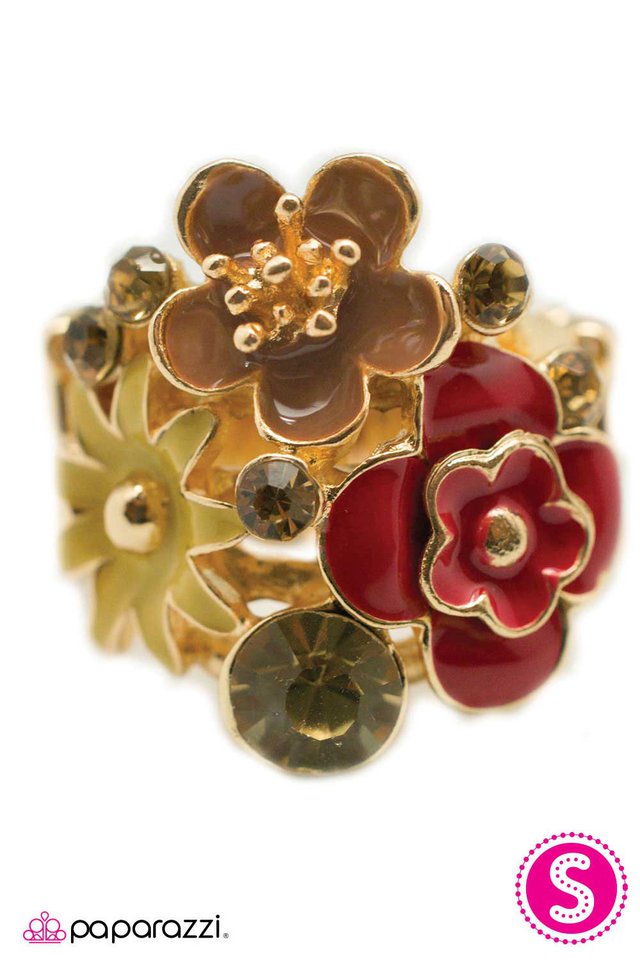 Paparazzi ♥ Among the Wildflowers - Brown ♥ Ring