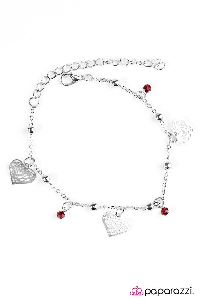 Paparazzi ♥ Foolish Hearts - Red ♥ Bracelet