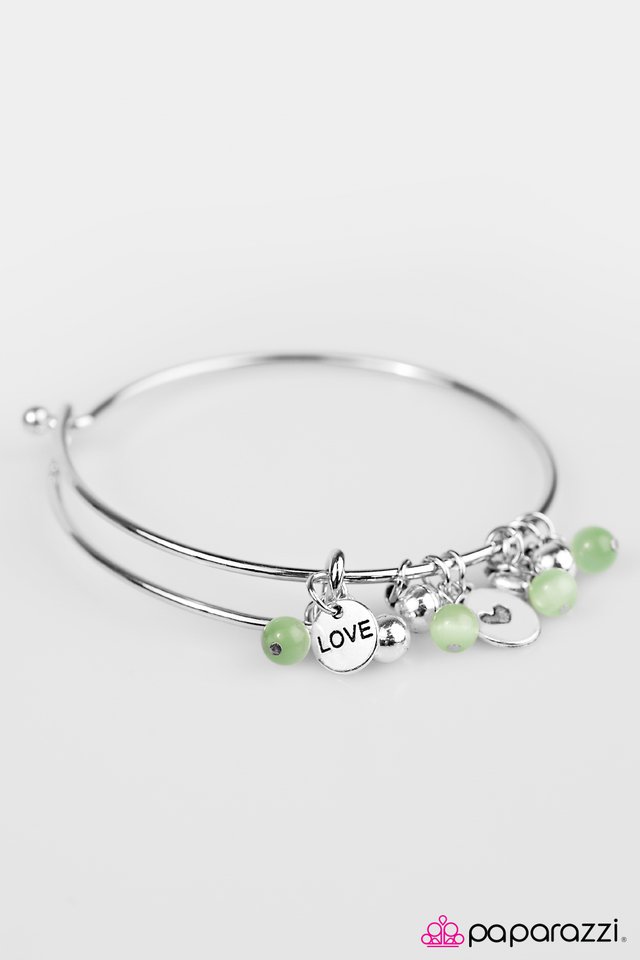 Paparazzi ♥ Party HEARTY - Green ♥ Bracelet