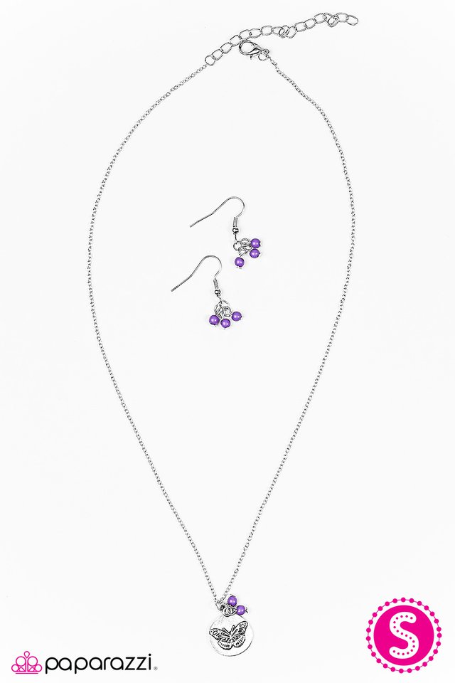 Paparazzi ♥ My Little Butterfly - Purple ♥ Necklace