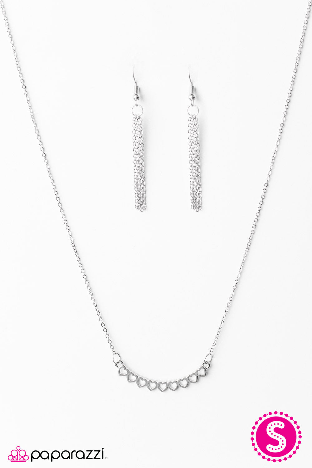 Paparazzi ♥ First Crush - Silver ♥ Necklace