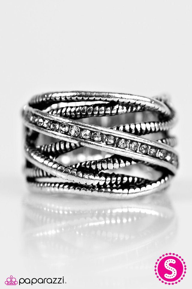 Paparazzi ♥ Sparkling Speedways - Silver ♥ Ring