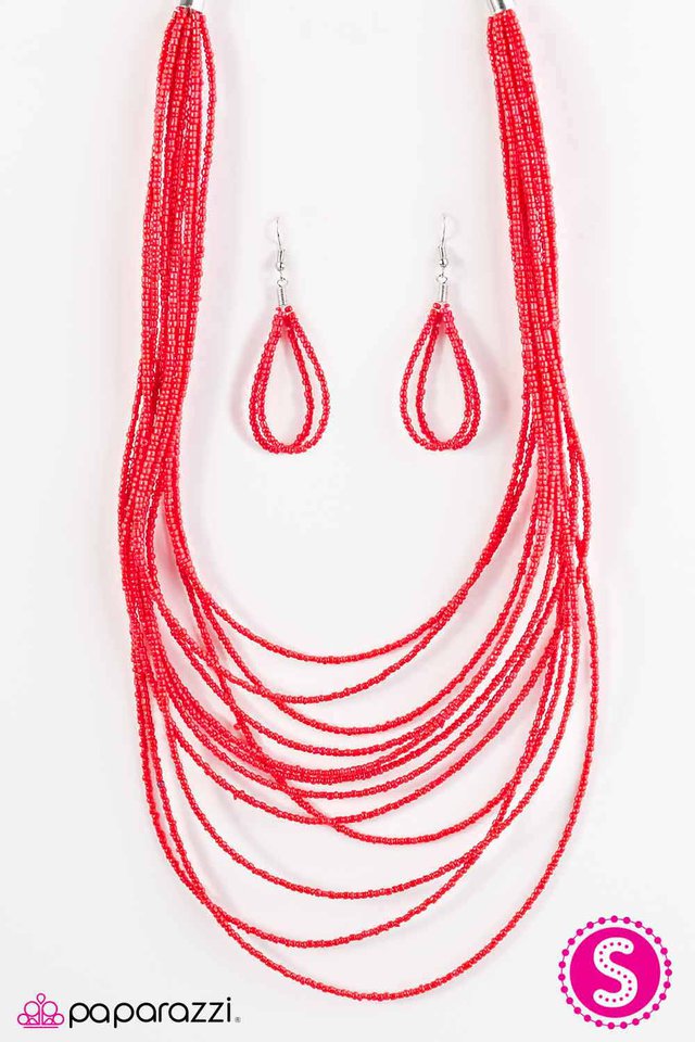 Paparazzi ♥ A Bead-iful Adventure - Red ♥ Necklace